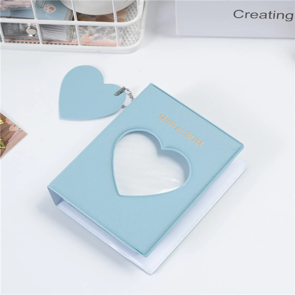 3 Inch Photocard Holder Sweet Heart Love Shape Hollow Photo Album  Card Binder Mini Star Pictures Storage Collect Book