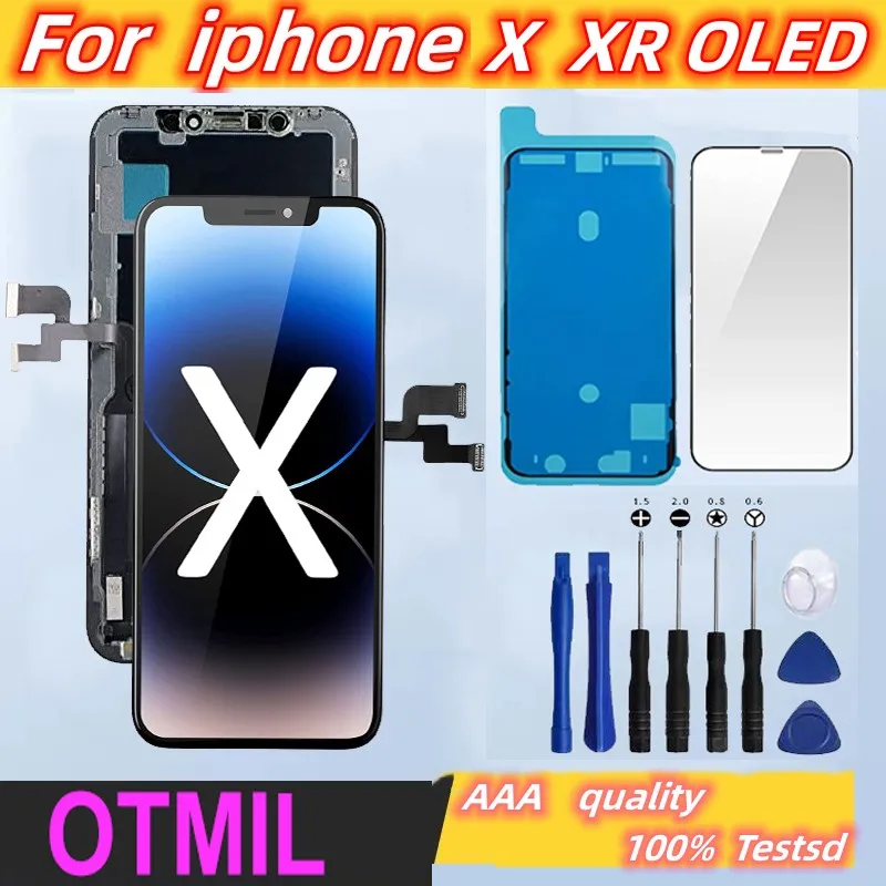 

Экран Pantalla OLED для iphone X LCD XR 11, ЖК-дисплей с сенсорным экраном и дигитайзером в сборе для iPhone X XS Max, сменный ЖК-экран