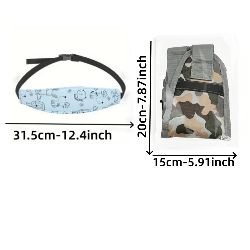 Child Car Safety Seat Headrest, baby Head Fixing Strap, Riding Safety Belt, Motorcycle Harness, baby Carrier Accessory