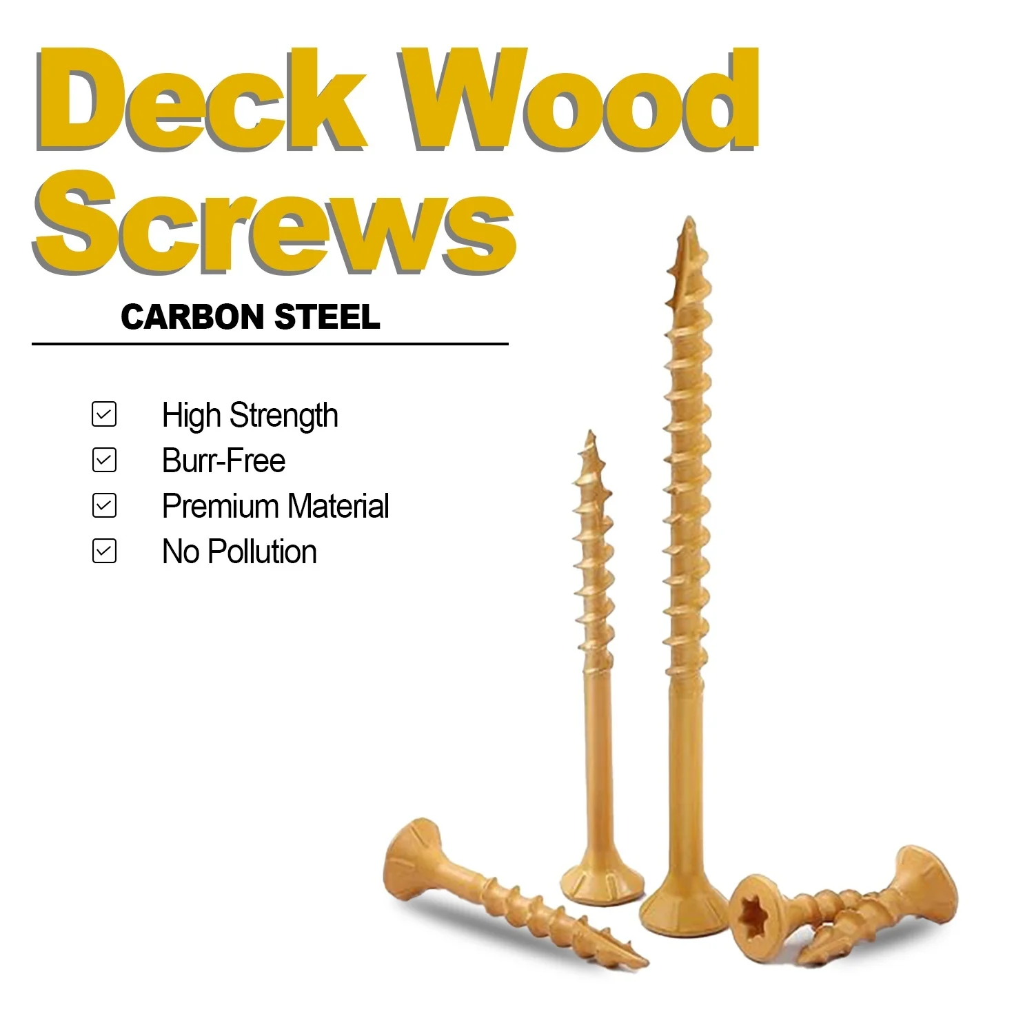 VKKM # 8 # 9 # 10, Holzschraube für den Außenbereich, Pflaumenblütenkopf, selbstschneidende Deckschraube, Pavillon, Bauholzprojekt