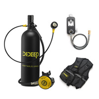 DIDEEP X5000 Pro 2L diving tank, oxygen tank, underwater diving kit, diving vest, scuba converter head