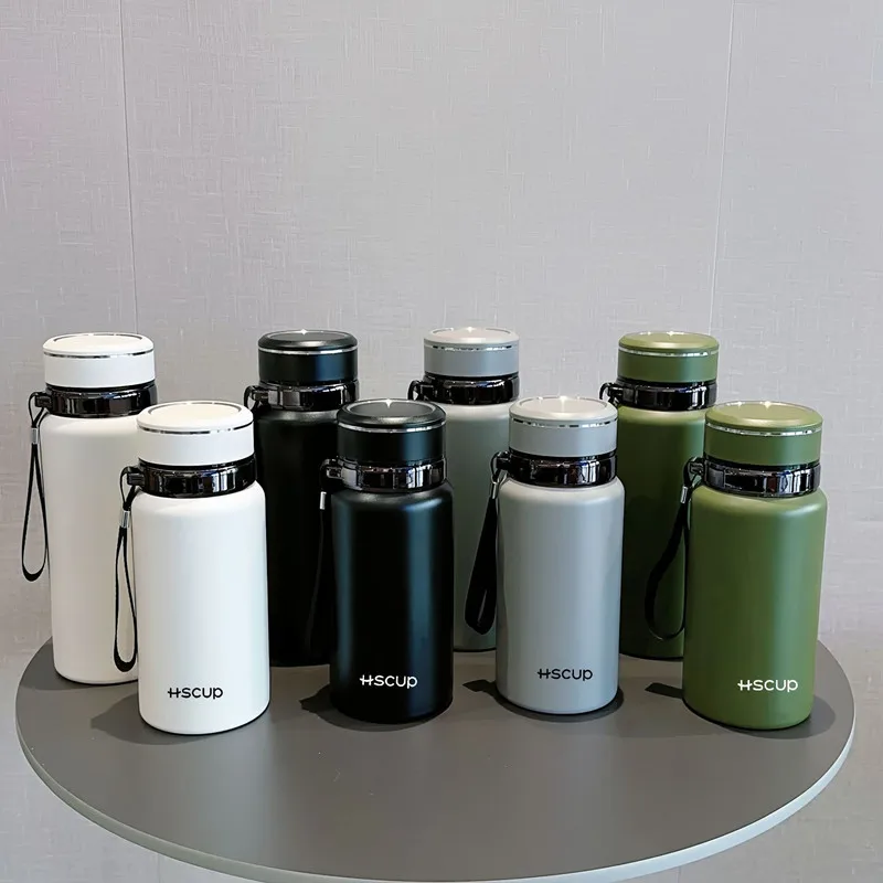 600ml/800ml Fashion Stainless Steel 316 Vacuum Flask With Filter Portable Coffee Tea Thermal Water Bottle Travel Tumbler