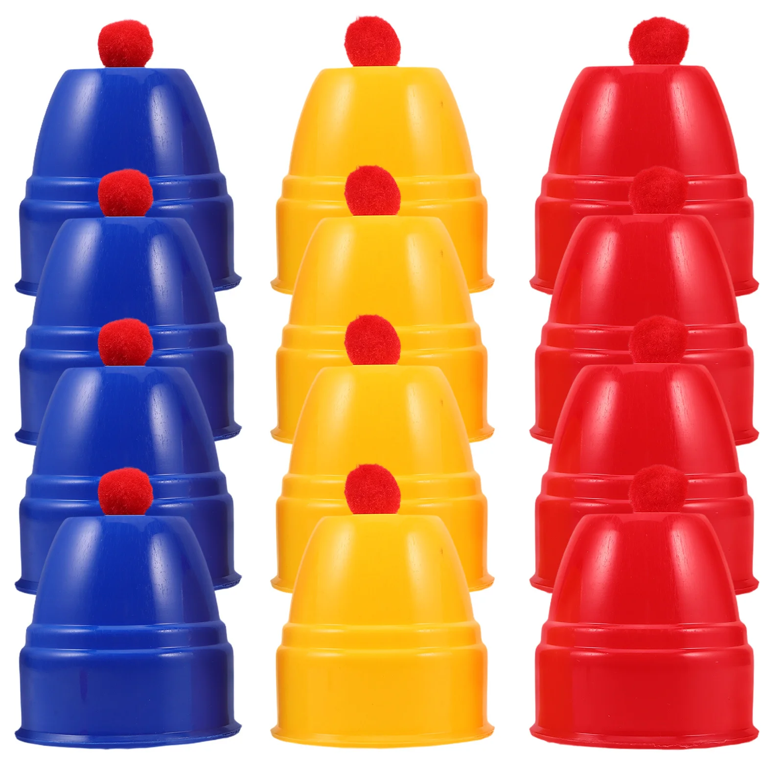 

10Sets Trick Cups and Balls Set Props for Kids Beginners Universal Party Favors Portable Design Trick Cups for Parties