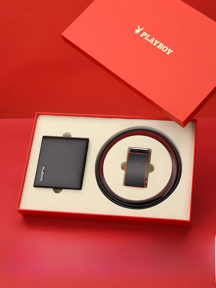 red-belt-leather-wallet-auatic-bule-gift-box-set-for-wedding-and-new-year-casual-simple-korean-sle-belt