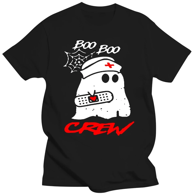 Boo Boo Crew Nurse Ghost Funny Holloween Costume Gift T-Shirt Grophic Tee Shirt