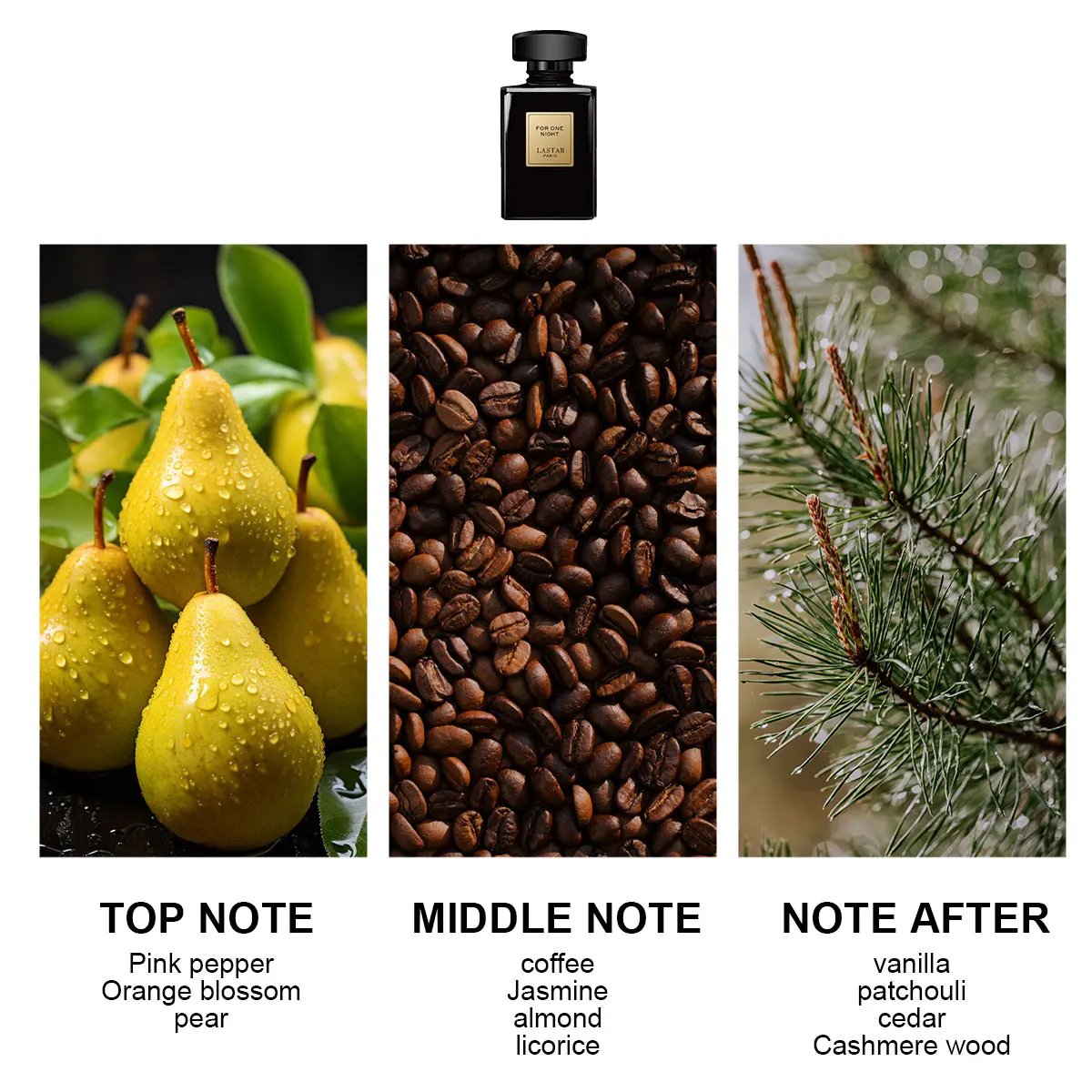 LASTAR 향수 세트, 총 110ml/3.72fl oz 용량의 병 두 개, 시더 우디 향, 오래 지속되는 향기, 남녀공용, 크리스마스 선물