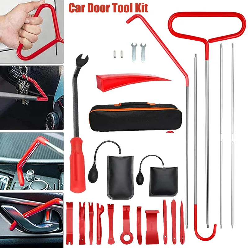 

Набор инструментов для аварийной разблокировки автомобиля с воздушным клиновым насосом для блокировки окон и дверей, спасательные инструменты для автоматического ключа, потерянного открытия для автомобилей, грузовиков, транспортных средств