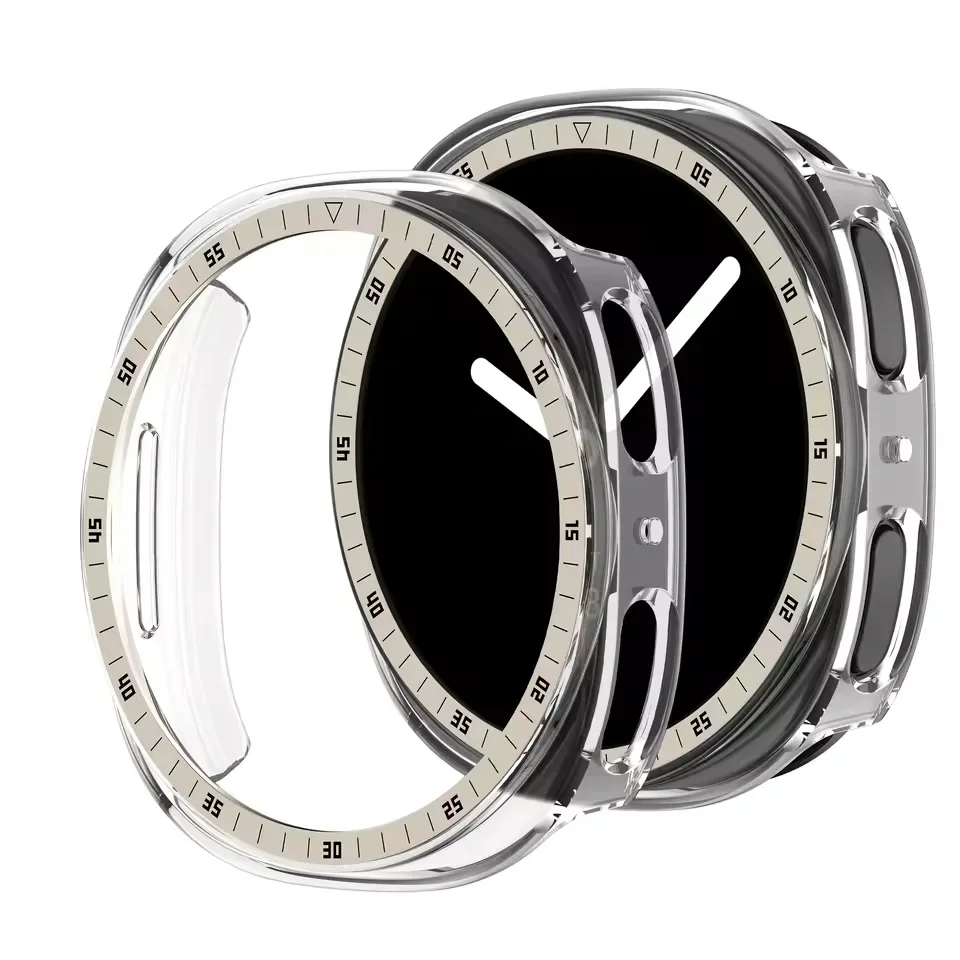 Shell Hohl Skala Abdeckung Für Samsung Galaxy Uhr 8 44mm Zubehör PC Fall Stoßstange Für Samsung Uhr 8 40mm Lünette Ring Fall