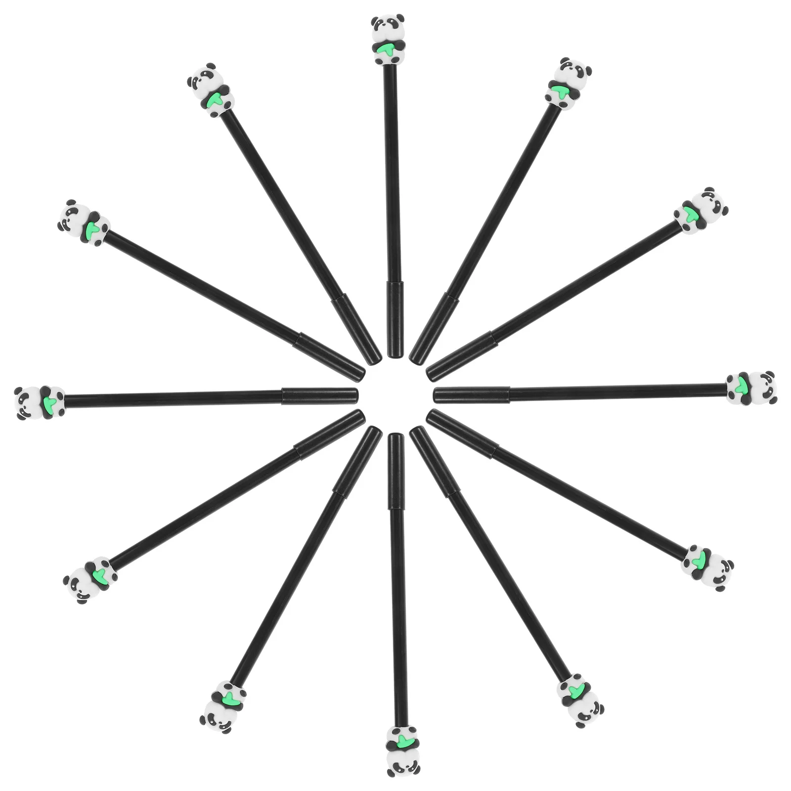 

12Pcs Cute Panda Design Gel Pens Smooth Writing Signature Pen for Office and School Students Stationery