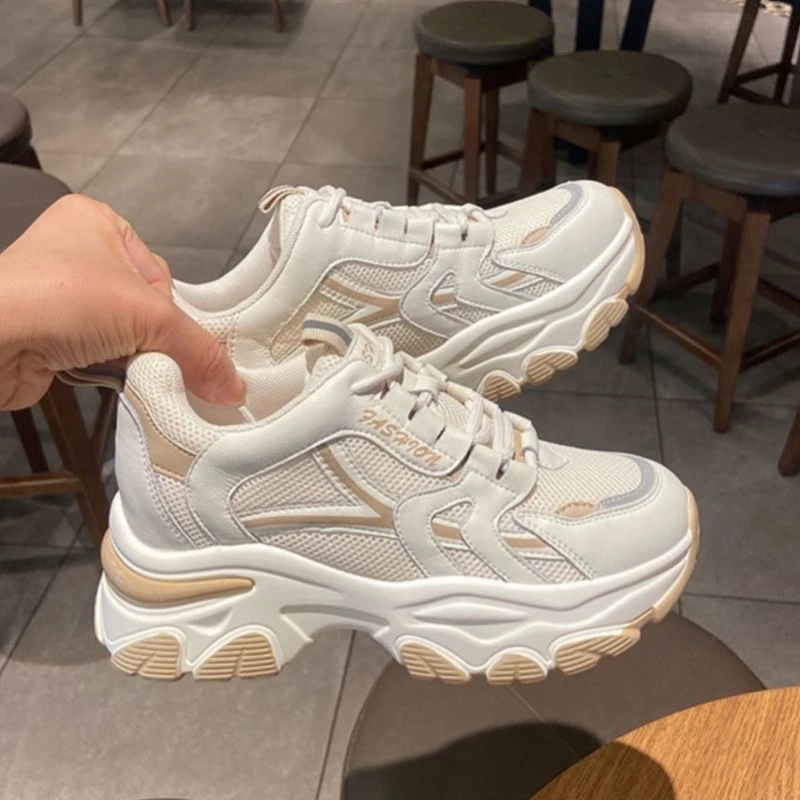 

Women's Dad Shoes Hidden Height Increase Summer Mesh Breathable Ins Trendy 2025 New Casual Sports Shoes Versatile Hot Selling