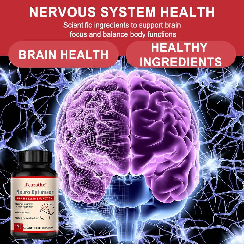 Neuro Optimizer - Supports Neurons & Normal Stress Response, Promotes Brain Health & Function, Antioxidant Support, 7 Nutrients