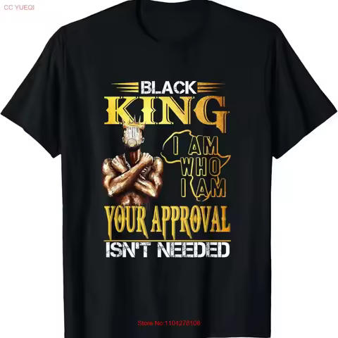 Black King I'm Who I Am T Shirt Great Idea For Men vintage Washed Stylish designer clothes Casual homme Unisex Stretched