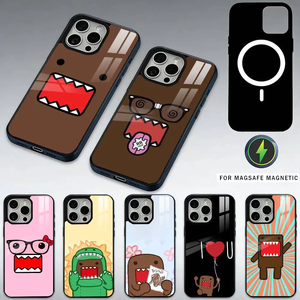

New Cute Domo-kun Phone Case For iPhone17,16,15,14,13,12,11 Plus,Pro Max Magnetic For Magsafe Wireless Charging