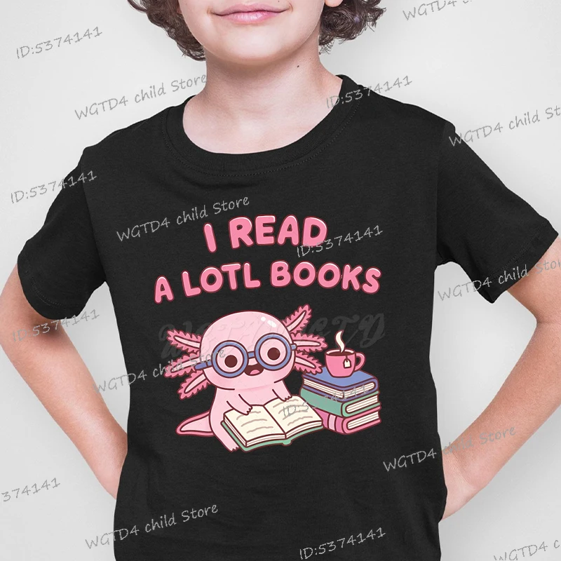 Kawaii Axolotl T-Shirt Girls Boys 