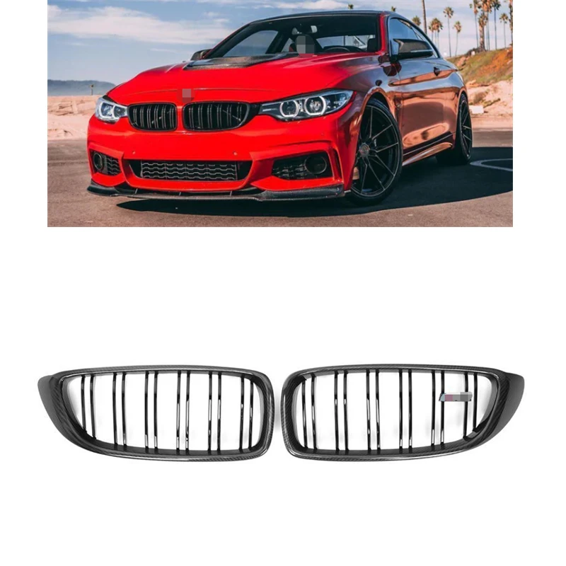 

Carbon Fiber F32 front bumper dual grille carbon parts auto parts For BMW 4 Series F32 F33 F36 F80 F82 F83 2013-2016 F30 Grille