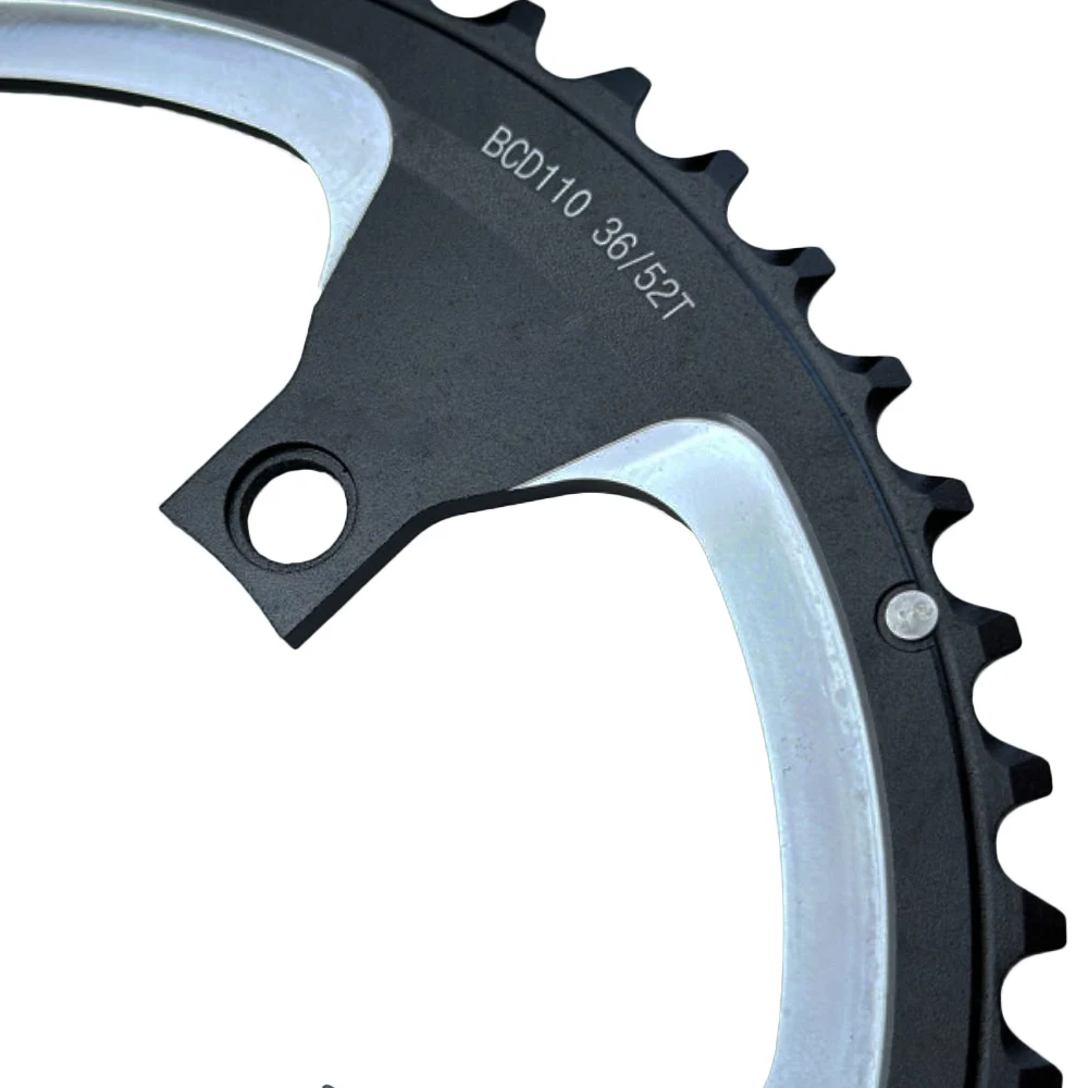 36T 52T 110 BCD Rennrad Kettenblatt 52 Gang Doppelkettenblatt Spur Fahrrad 110BCD Krone – Detail 5