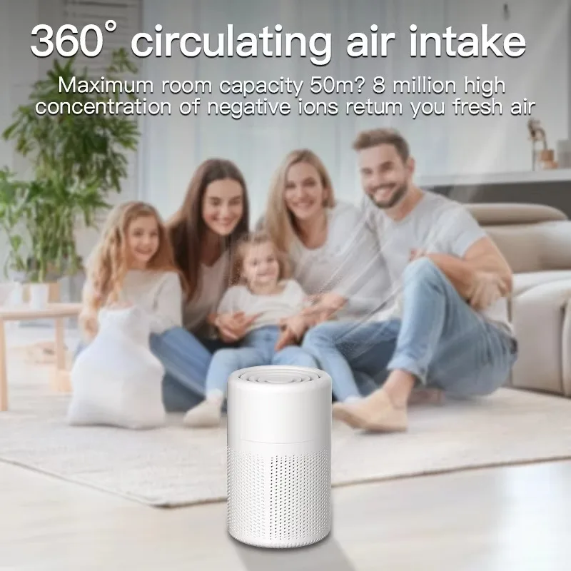 Intelligent ventilation system Dust-free filter fan Rechargeable air purifier Freshener Home Office Pets