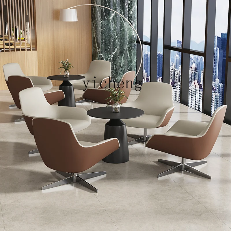 HYS  bedroom leisure single chair hall clubhouse reception revolving sofa business negotiation table and chair