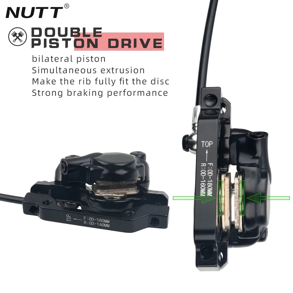 NUTT Electric Scooter Hydraulic Disc Brake With Sensor 2 Pin Male 140 160mm Power Off Brakes for :Kugoo G2 Pro /m4 Pro /m5 Pro