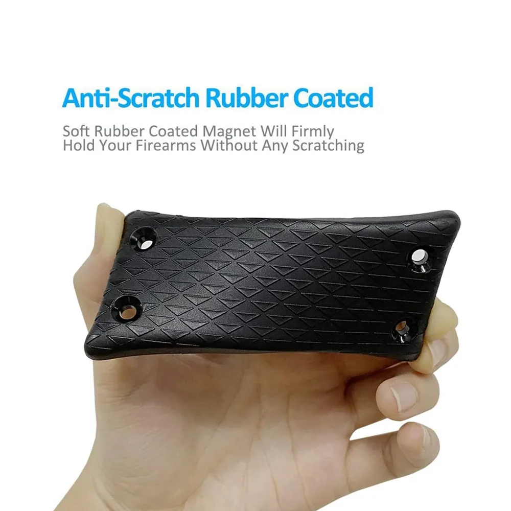 50lbs Magnetic Gun Magnet Mount Rubbe Gun Bracket Gun Magnetic Mount Gun Mount Fits Handguns Airguns Rifle Pistol