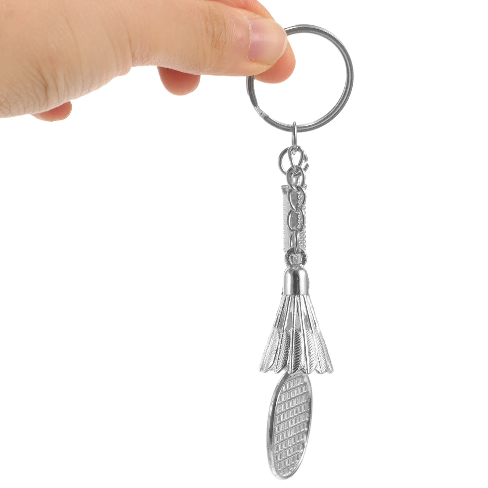 

2Pcs Badminton Keychain Metal Pendant Durable Sports Key Ring Bag Hanging Decoration Birthday Gift Key Chain Trinket