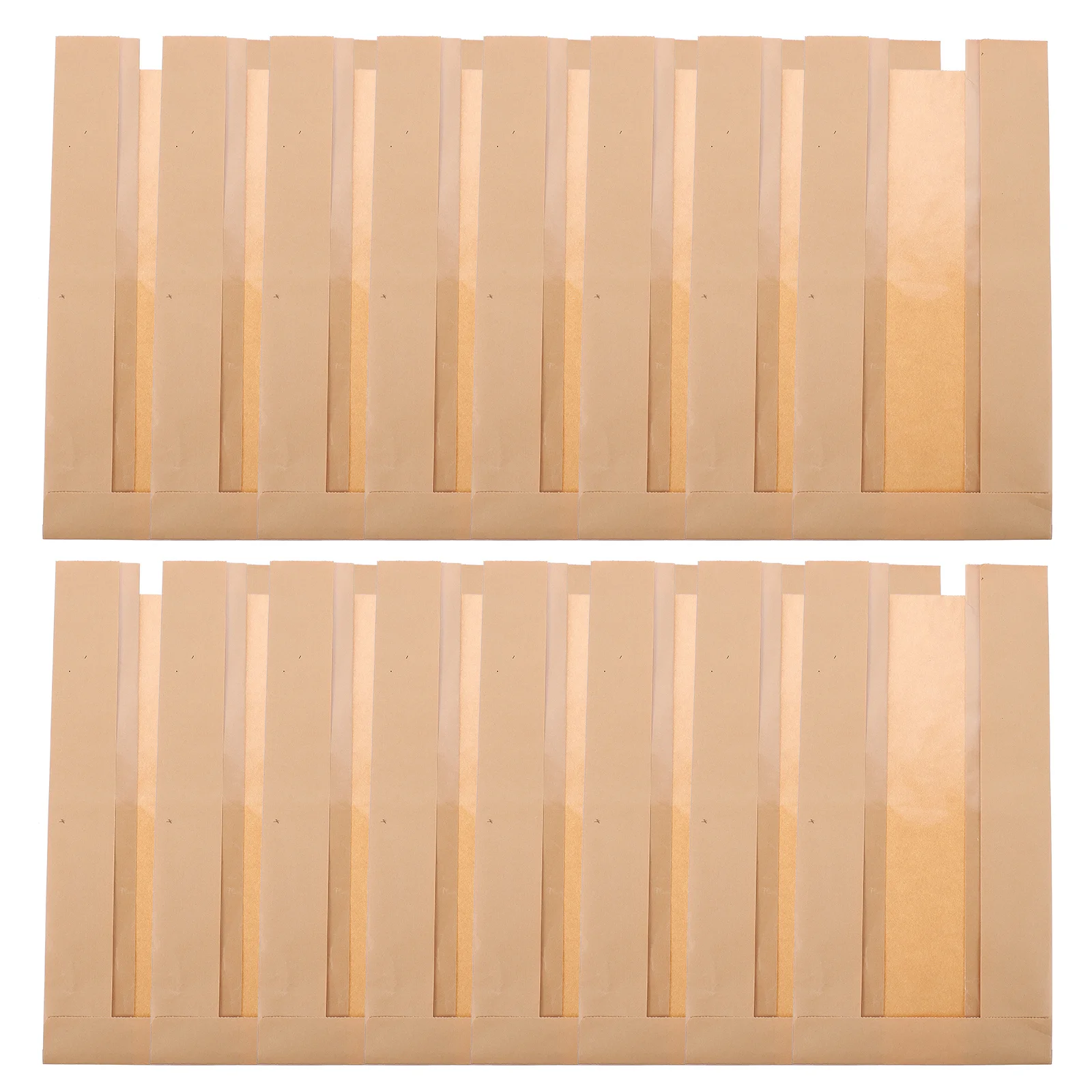 

50Pcs Baked Food Bags Kraft Paper Pouches for Bread Toast Sweets Treats Storage Candy Gift Packing Wrapping Bags Takeout Storage