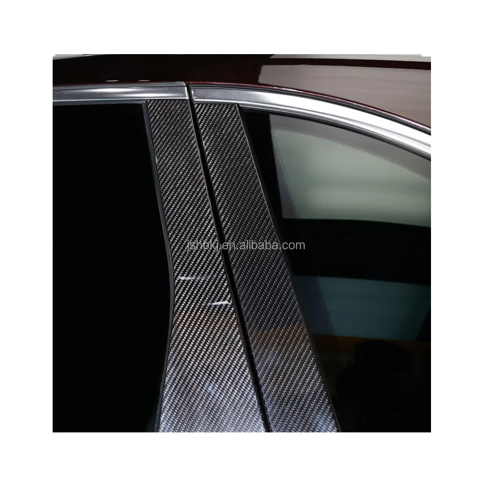 Brand New Car Exterior Upgrade Accessories Carbon Fiber Center Pillar Decorative Strip for Porsche Cayenne 958.2