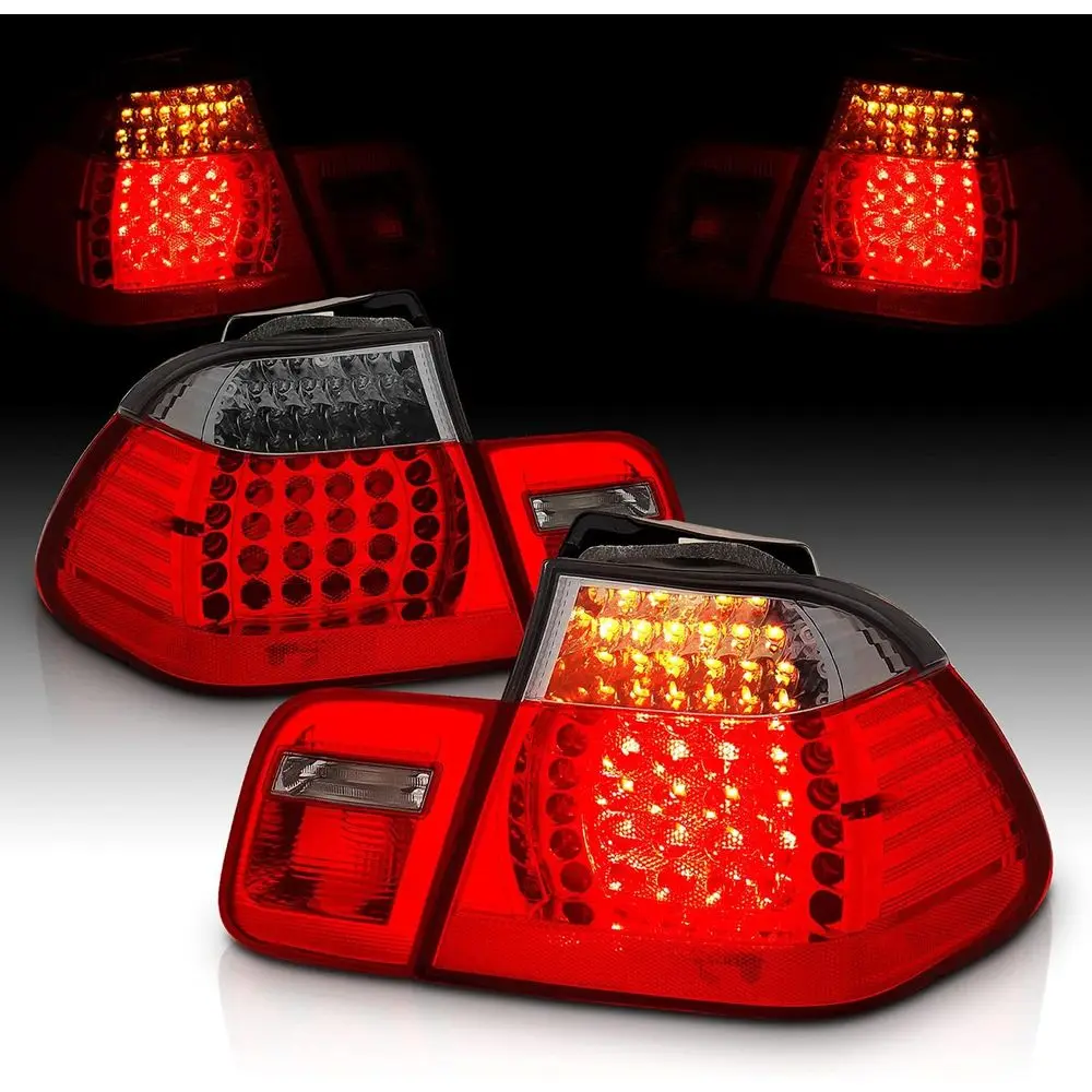 

4 Door L.E.D Taillights Red/Smoke 4 Pcs for BMW 3 Series E46 - Passenger and Driver Side