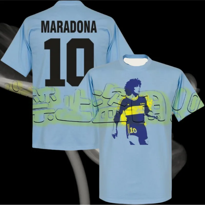 24/25 Latest Popular Football Series Boca Juniors Maradona Retro Commemorative Edition Same Style Adult Children's Men's T-shirt