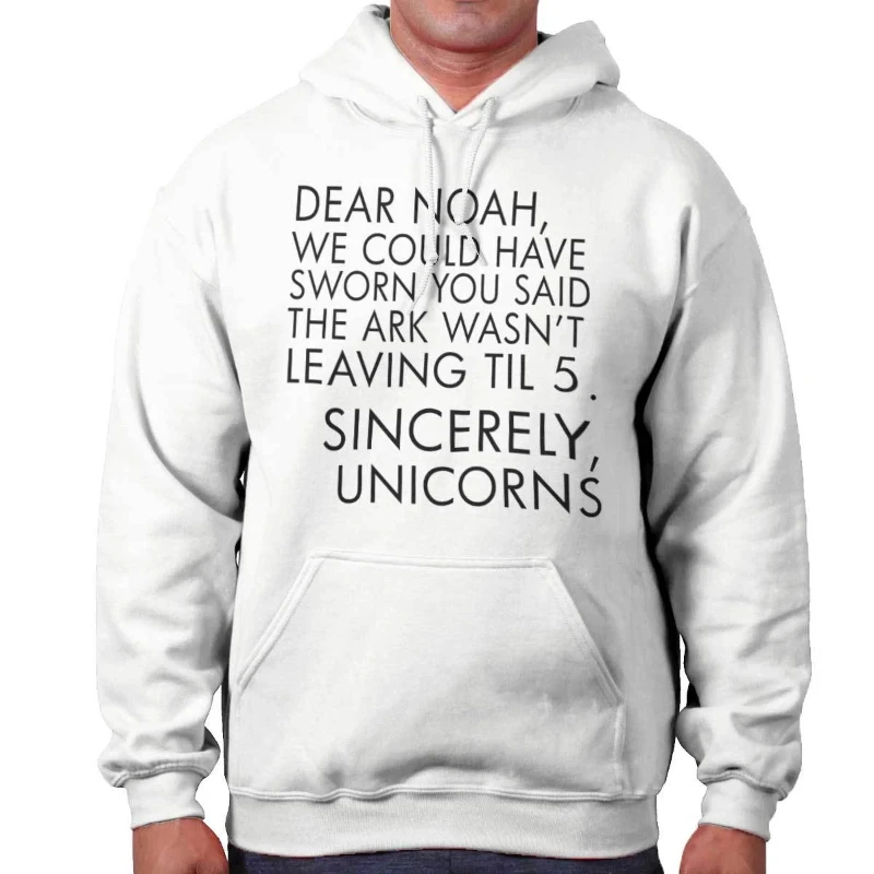 

2025 Autumn and Winter Noahs Ark Funny Magical Unicorns Bible Humo High-end Luxury Is for Both Men and Women Top Y2k