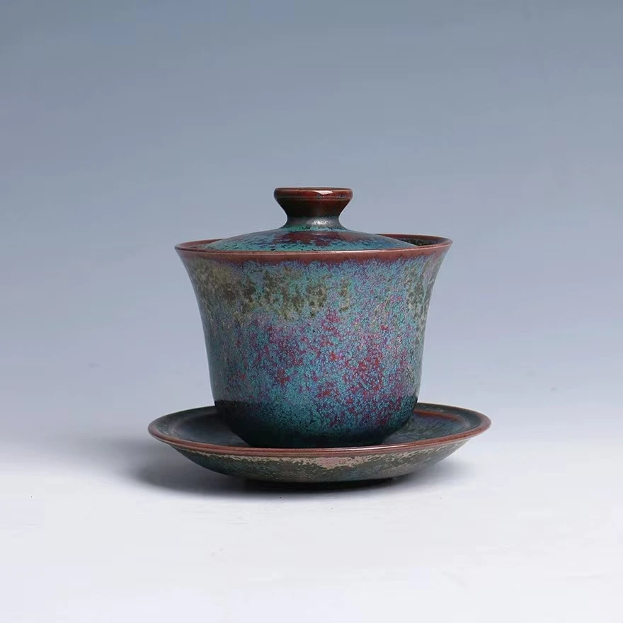 

Jun Kiln Charcoal-fired Crystalline Hand-throwing Chinese Lifestyle "The Wizard of Oz" Big Three Talents Tureen Wang Zhongquan