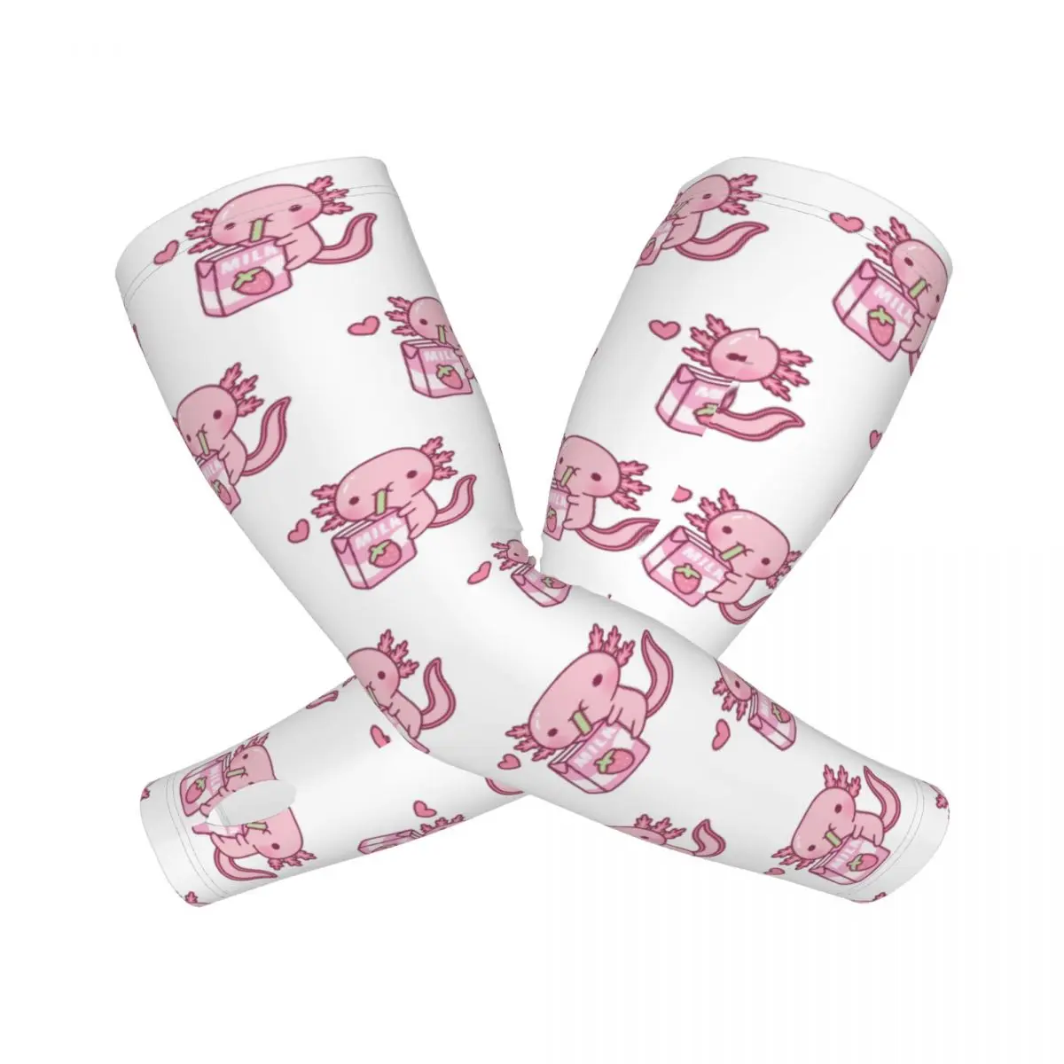 

Милый аксолотль любит клубничное молоко, каракули, уличные рукава, защита от солнца и ультрафиолета, летние ледяные шелковые велосипедные татуировки, рукава