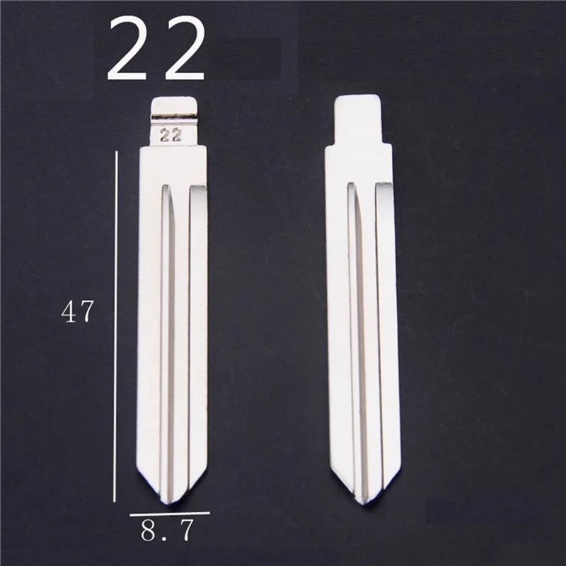 20 Pz/lotto NO.22 NSN14 Metallo Vuoto Uncut Flip KD/VVDI Chiave A Distanza Lama Per Nissan TIIDA Renault Subaru Infiniti