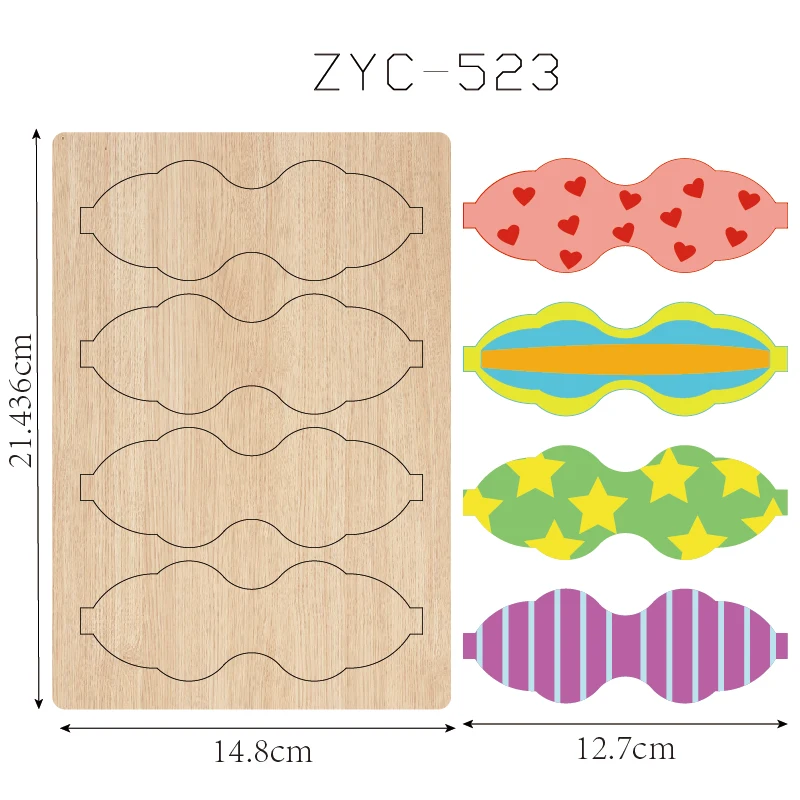 ZYC-523 bowknot Wooden Cutting Mold Suitable for Die-Cutting Machines