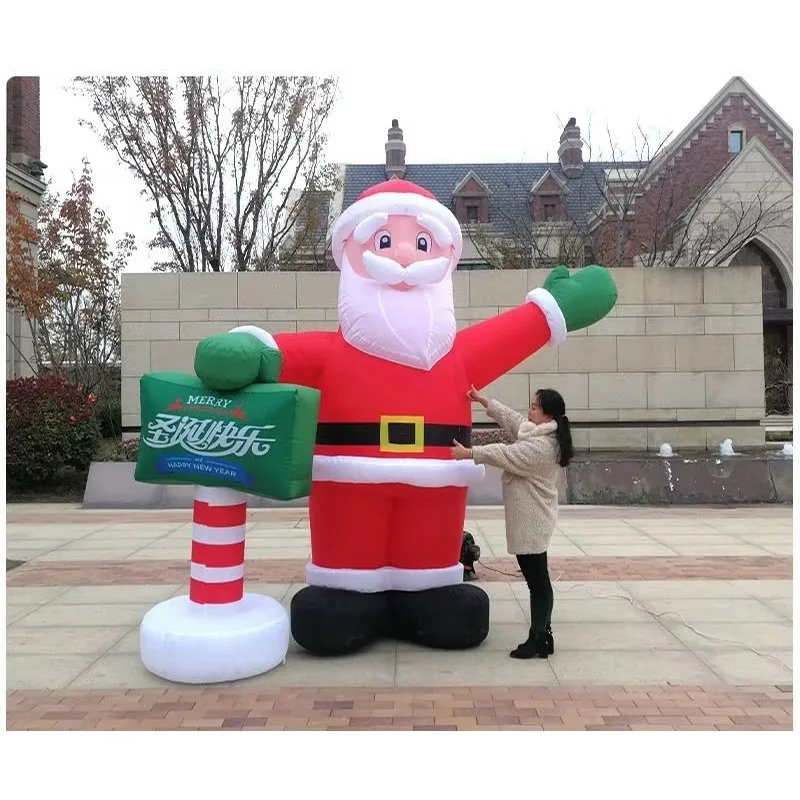 

Christmas Luminous Decoration Activity Arch Model Inflatable Santa Claus Climbing Wall Cartoon Air Model Clown