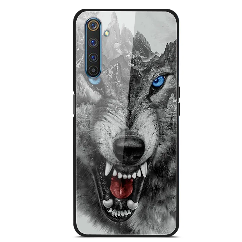 Voor OPPO Realme 6 pro Gevallen Gehard Glas Telefoon Achterkant voor Realme 6pro Siliconen Bumper Gevallen coque op Realme6 6S 6s 6i