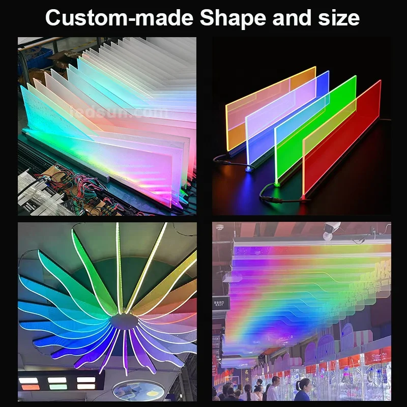 DJ Light Transparent Guide Fireproof Emitting Diode Acrylic Transparent Panel Nightclub Disco Table