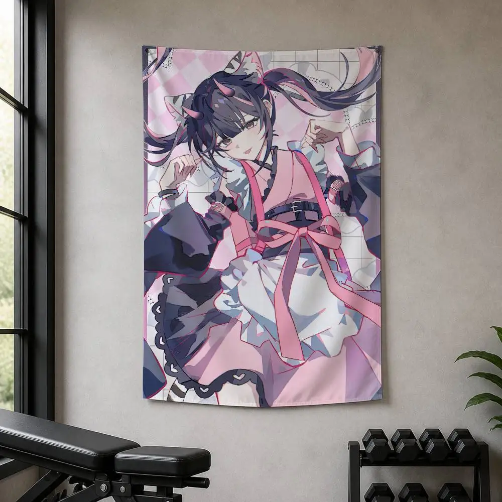 Cosmic P-Princess Kaguya  Decorative Hanging Flag with Grommets for Garage Bedroom Dorm Wall Decor