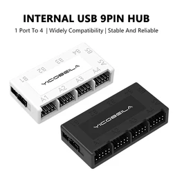 JUMPEAK Computer Motherboard Internal USB 2.0 9PIN HUB Expander Splitter For PC Case Corsair RGB Controller LIANLI NZXT ROG