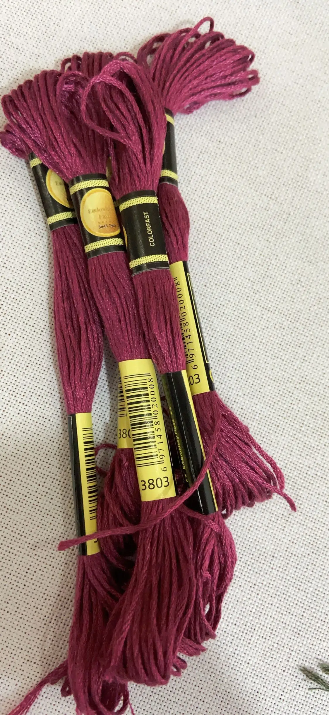 

10 шт./лот, нить для вышивки крестиком, нить для вышивания для начинающих, браслет для рукоделия «сделай сам», Craft8M, моток Радуга DMC 3803