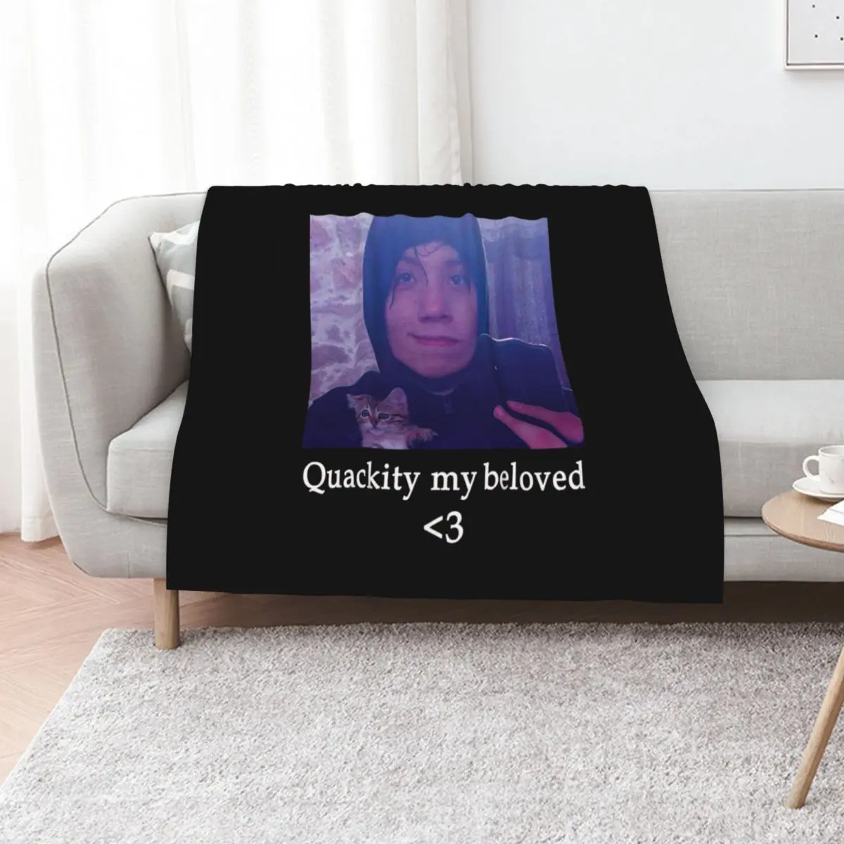 

Quackity my beloved | Beloved Quackity | Dream SMP Throw Blanket Loose anime Soft Baby Blankets