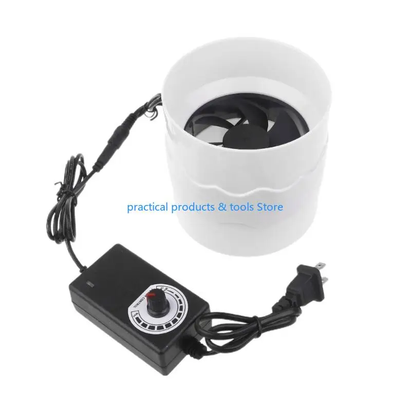 77JB 4 بوصة مروحة العادم المنزل هادئة مروحة القناة المضمنة الصناعية مروحة الحمام المطبخ #5