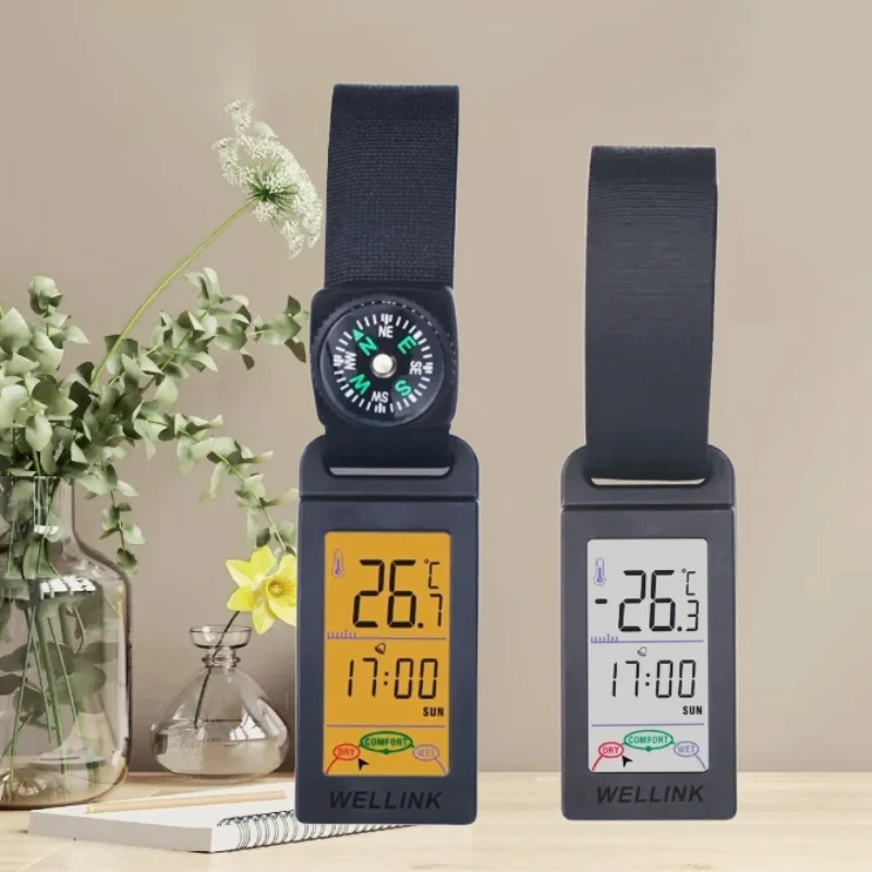  Outdoor Digital Thermometer Hygrometer Indoor Room Temperature Humidity Meter Sensor Gauge Weather Station for Camping