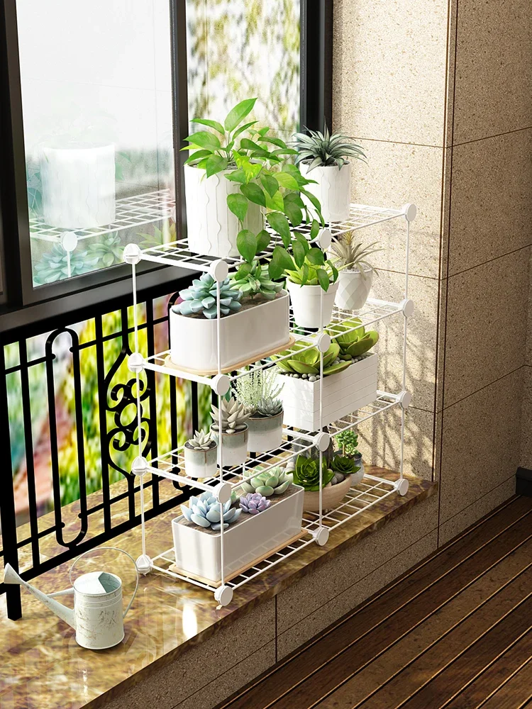 Balcony flower rack indoor multi-layer storage living room home shelf succulent dill pot rack decorative plant rack