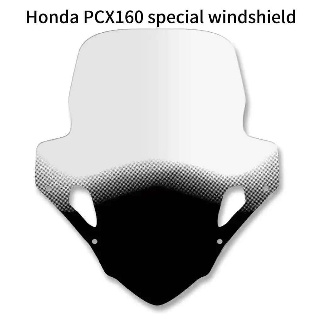 For Honda PCX160 modified windshield accessories windshield mirror chest protector, HD transparent heightened