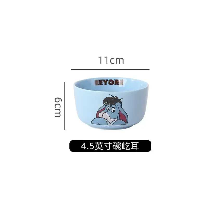 Cute Disney series Winnie the Pooh Tigger Piglet Eeyore creative cartoon pattern new high temperature resistant ceramic bowl