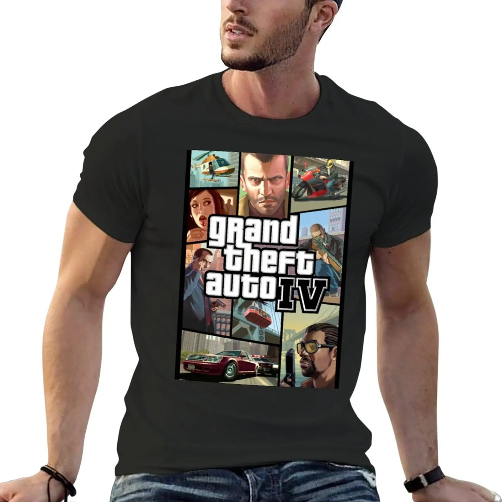 

New GTA IV T-Shirt t shirt man Blouse anime mens t shirt graphic