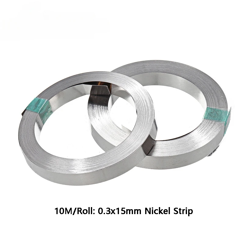 

10m 0.3x15mm Li-ion 18650 Battery Nickel Plated Belt Strip Connector Spot Welding Machine Battery Welders 5a