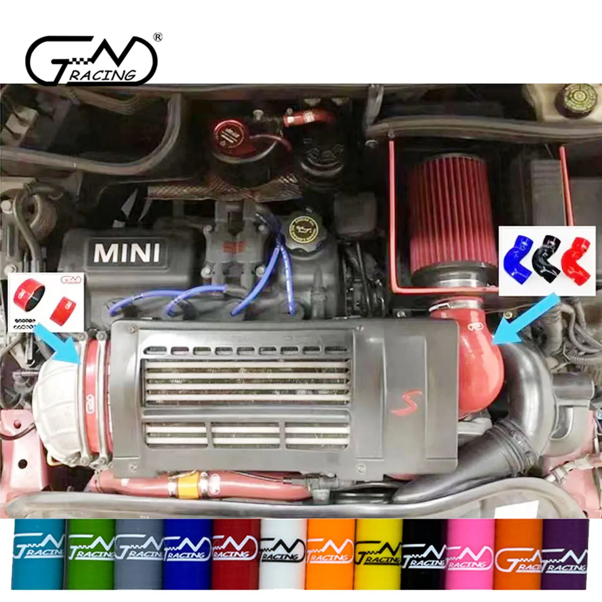 

Подходит для 2002-2007 Mini Cooper S R53 1,6 силиконовый впускной воздуховод и комплект шлангов для снутов
