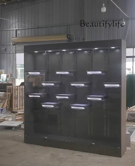 U High End Hand-Made Display Cabinet Household Small Lego Model Cabinet Adjustable Trophy With Light Product Display Cabinet